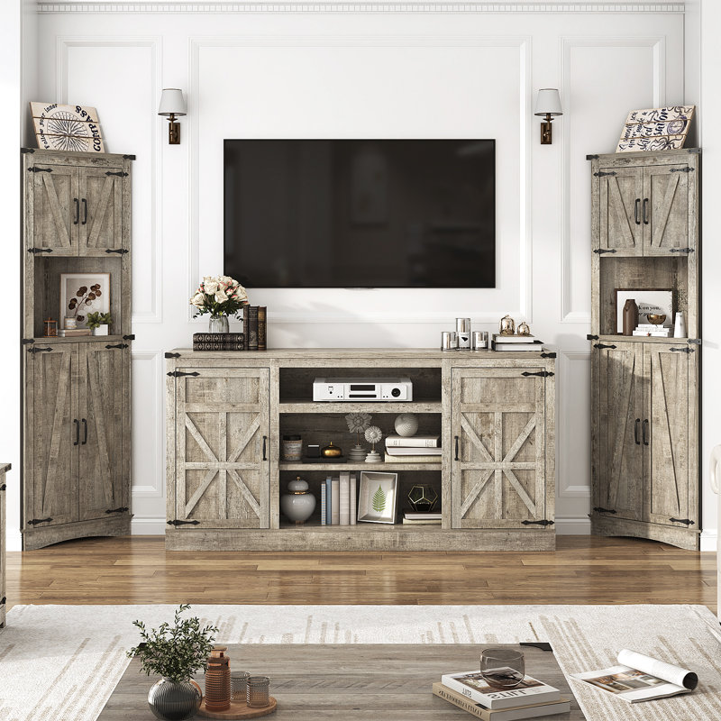 Triangular 68" Corner Kitchen Pantry, Oak