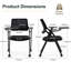 Chaise de formation mobile pliable Okeysen avec bras pour tablette d'écriture droitier, certifiée BIFMA