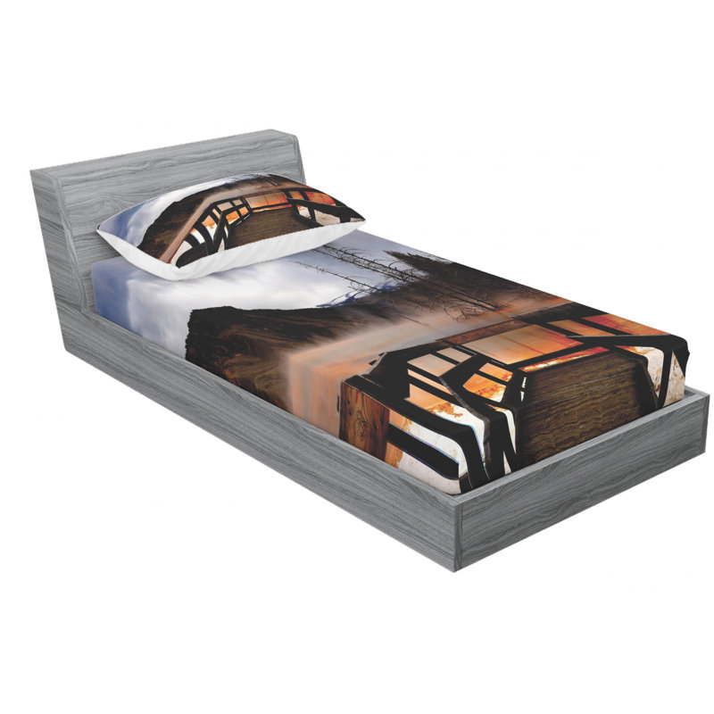 Microfiber Sheet Set, Twin Sheet Set with Fitted Sheet