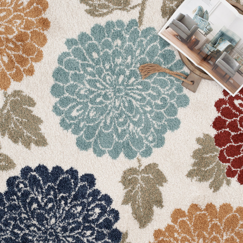 Sanora Performance Floral Indoor Rug, Rectangle 5' x 7'3"