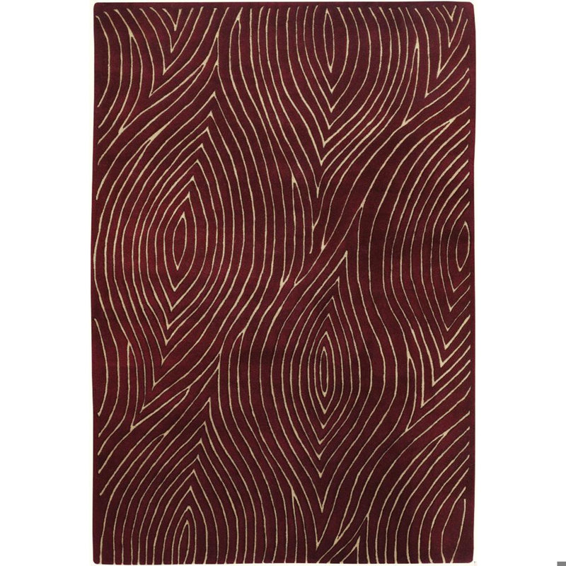 Tapis rouge / ivoire Samford, Rectangle 7 pi 9 po x 10 pi 6 po