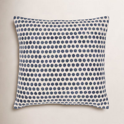 Zetta Polka Dots Cotton Throw Pillow