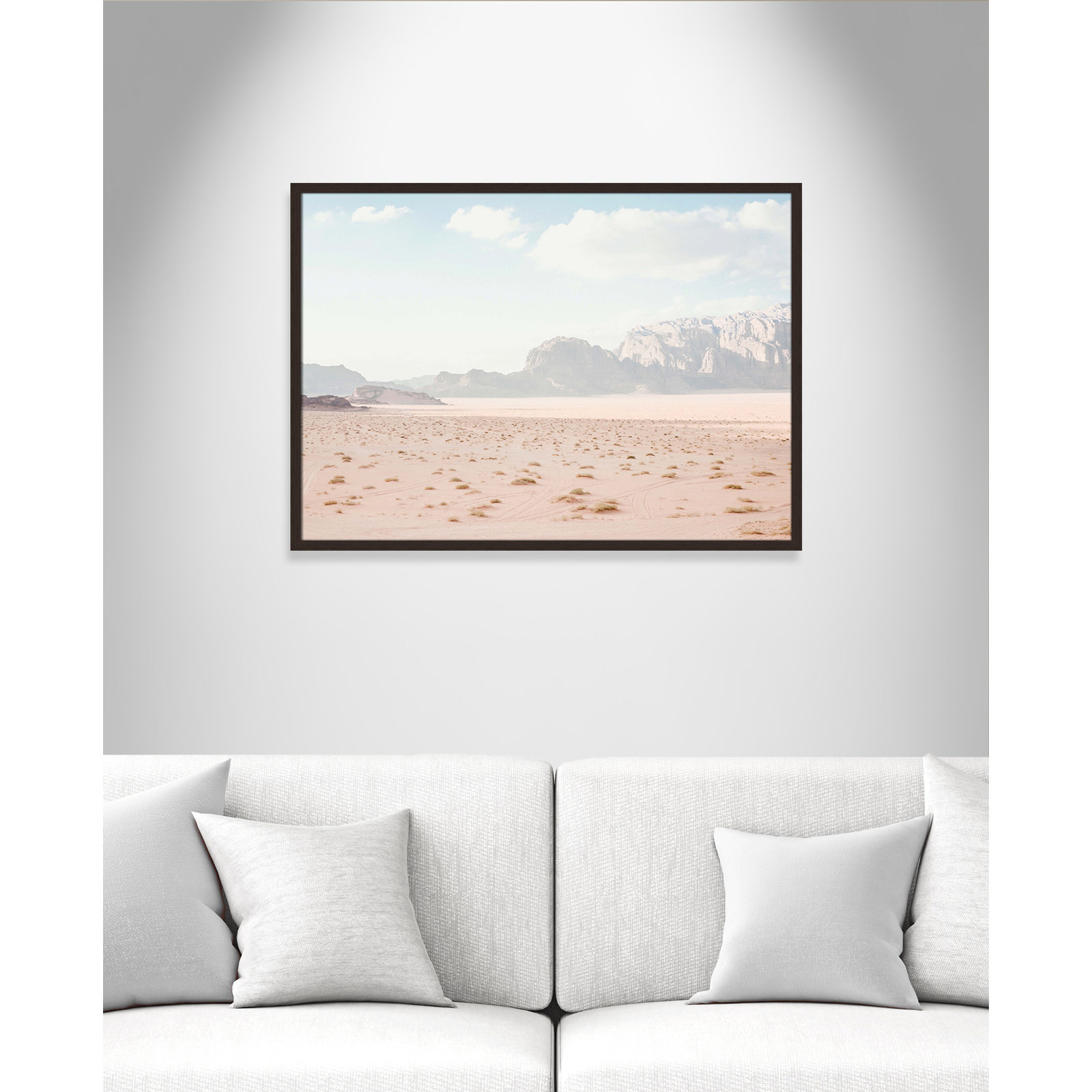 Tire Tracks "Tire Tracks" Print, 35.5" W x 25.5" H, Open Grain Walnut Framed