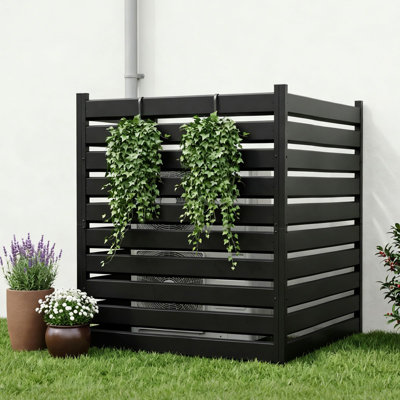 38" w x 42" h Outdoor Privacy Screens Aluminum Post, Air Conditioner Fence Panels, Pool Equipment Enclosure, Trash Can Screens Fence Kit for Privacy Fence Panels for Garden, Patio, a/c Units