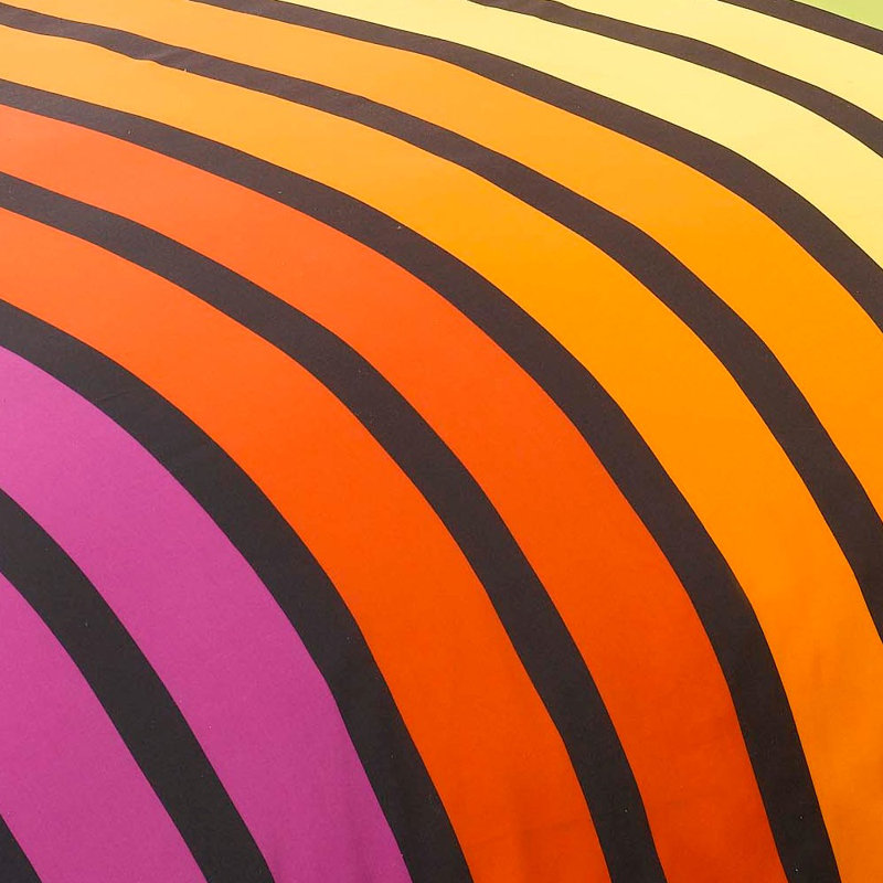 Striped Duvet Cover with Pillowcases Included, Yellow/Orange/Red, Single Duvet Cover