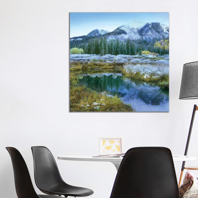 Pond And Avery Peak, San Juan Mountains, Colorado by Tim Fitzharris - Wrapped Canvas Print