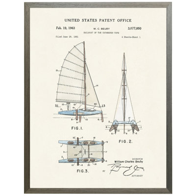 Catamaran Patent in Grey Frame