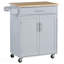 Îlot de cuisine avec chariot, tiroir, armoire de rangement et porte-serviettes-133412867