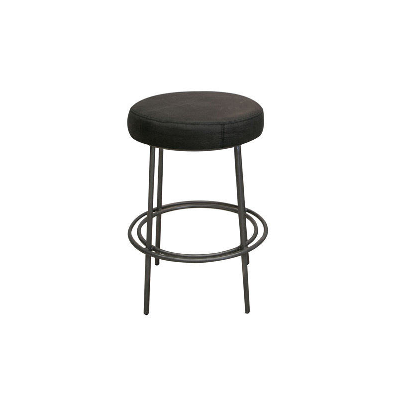 Tabouret Frida, Tabouret de bar (siège d'une hauteur de 30 po), Polyester noir
