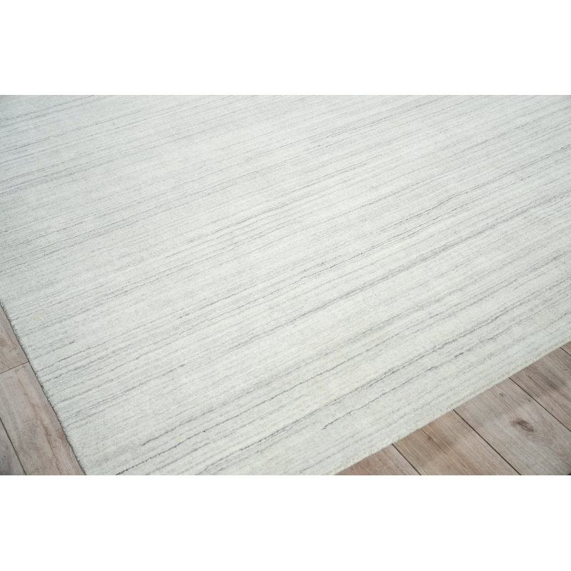Serenity handloomed PET Beige/Brown Area Rug, Rectangle 2' x 3', Ivory/Gray