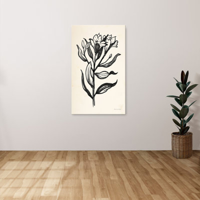«Ink Flower I Cream» par Sara Zieve Miller, reproduction sur toile