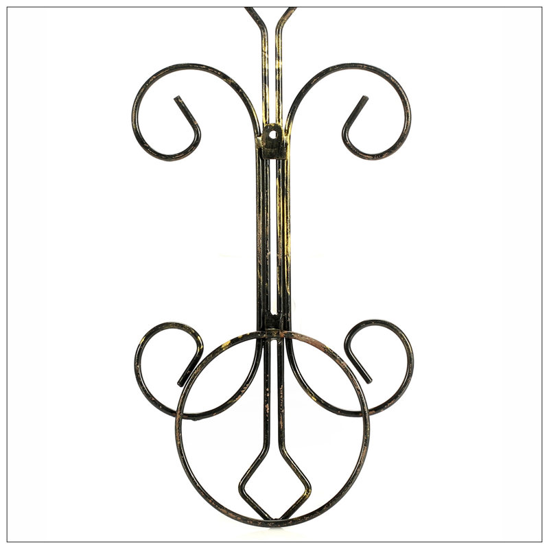 Single Pot / Cast Metal Crest Wall Planter Decoration