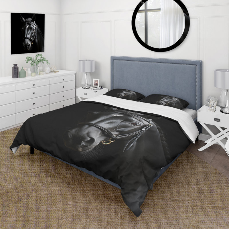 Horse Elegance - Ensemble de housse de couette animaux - Microfibre de polyester