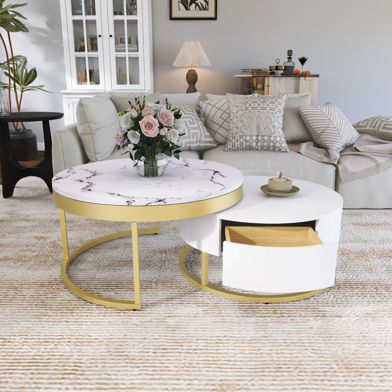 Modern Round Nesting Coffee Table