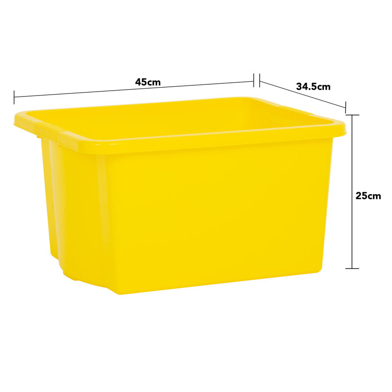 Stack & Store Box, 35 qt, Yellow
