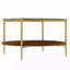 Table basse moderne + verre trempé + rangement et décoration-924388140
