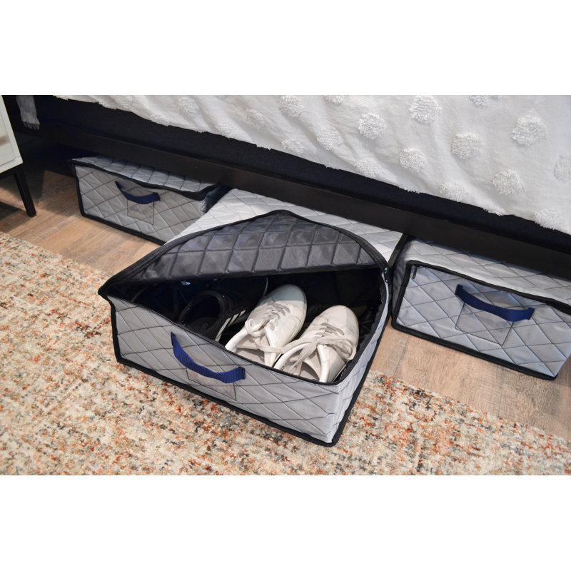 Rebrilliant Fabric Decorative Bin, 2.38" H x 21" W x 8.5" D