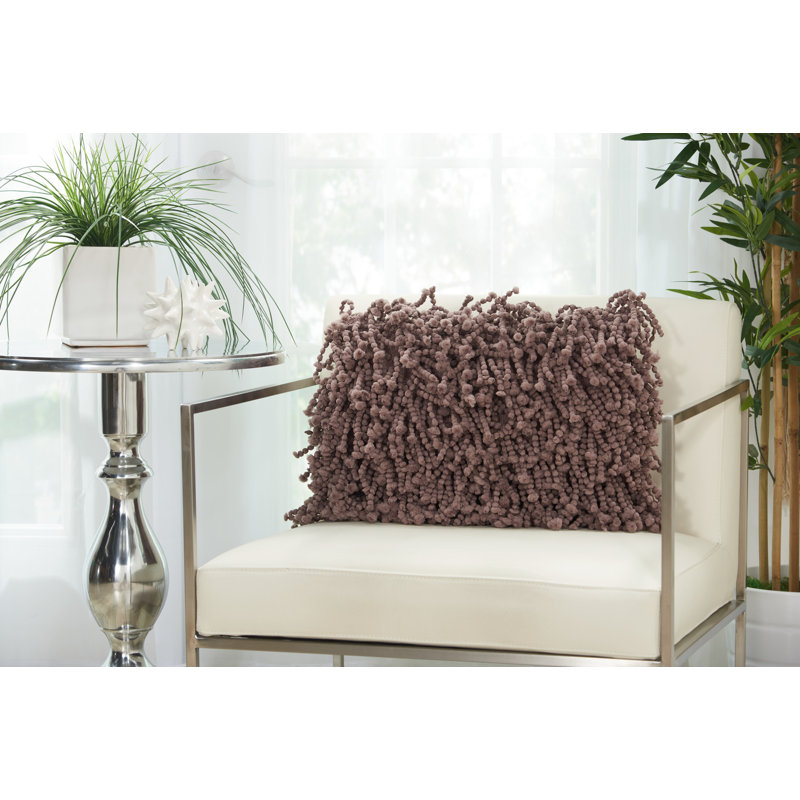 Ruffled Throw Pillow, Lavender