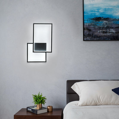 Minimalist Black Square Wall Light