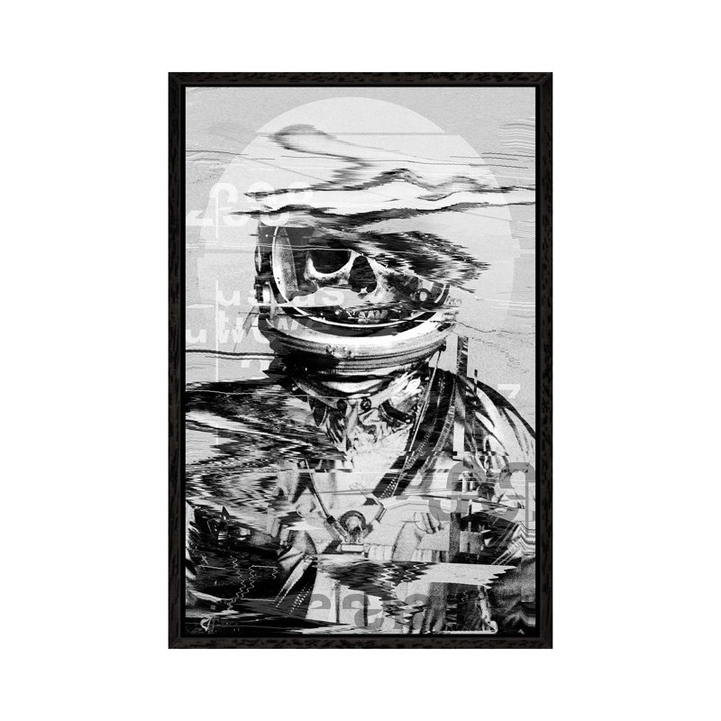 Astro Skull by Nicebleed - Print on Canvas, Black Framed, 152.5 cm H x 101.5 cm W