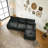 99'' Sectional Cloud Deep Seat Couch, Modern Comfy Chenille L Shaped Sectional Sof-1050174471