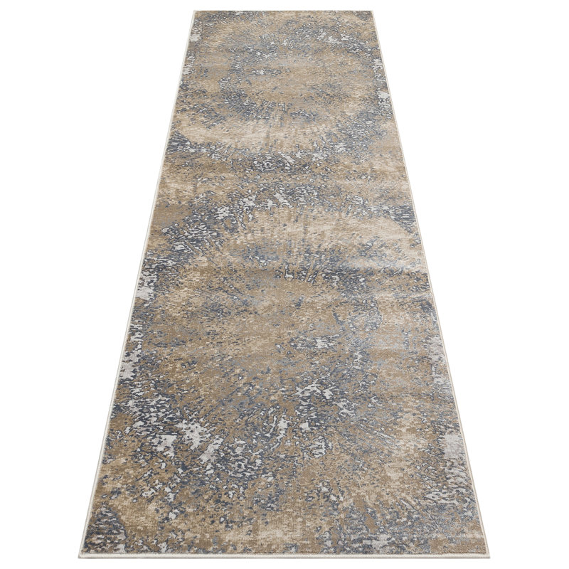 Compas Abstract Area Rug, Runner 80 x 240cm