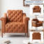 Fauteuil d'appoint en cuir Pu, fauteuil de lecture, salon, chambre à coucher, bureau, salle d'attente-357359789