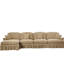 Canapé confortable en chenille à quatre places avec mousse segmentée et haute densité et ornements filetés argent pour un canapé modulaire luxueux en forme de fleur, dossier, pétale, jupe amovible-121368843