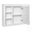 Armoire de rangement murale avec miroir, design moderne, 6 tablettes ouvertes, parfaite pour organiser et économiser de l'espace-1196368915