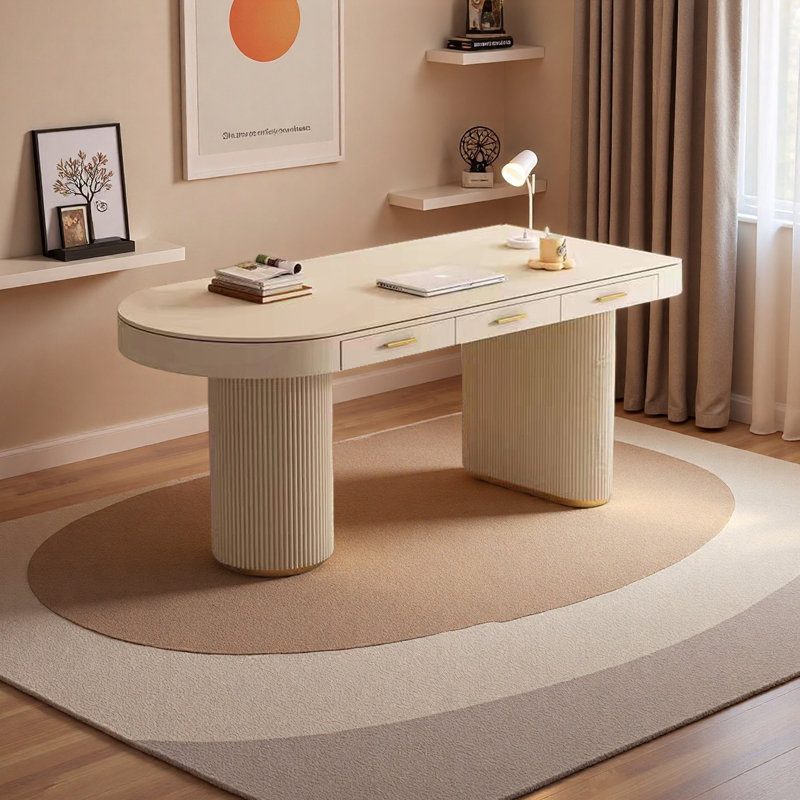 Bureau de style français exquis et unique, H 29,52 po x l 78,74 po x P 27,55 po
