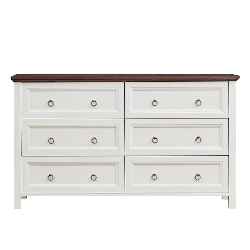 Commode 6 tiroirs Farmhouse, Noyer