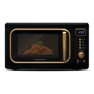 Frigidaire 0,7 pi³ Pi. Four à micro-ondes de 700 watts rétro, micro-ondes de comptoir avec 6 options de cuisson automatique, 10 niveaux de puissance