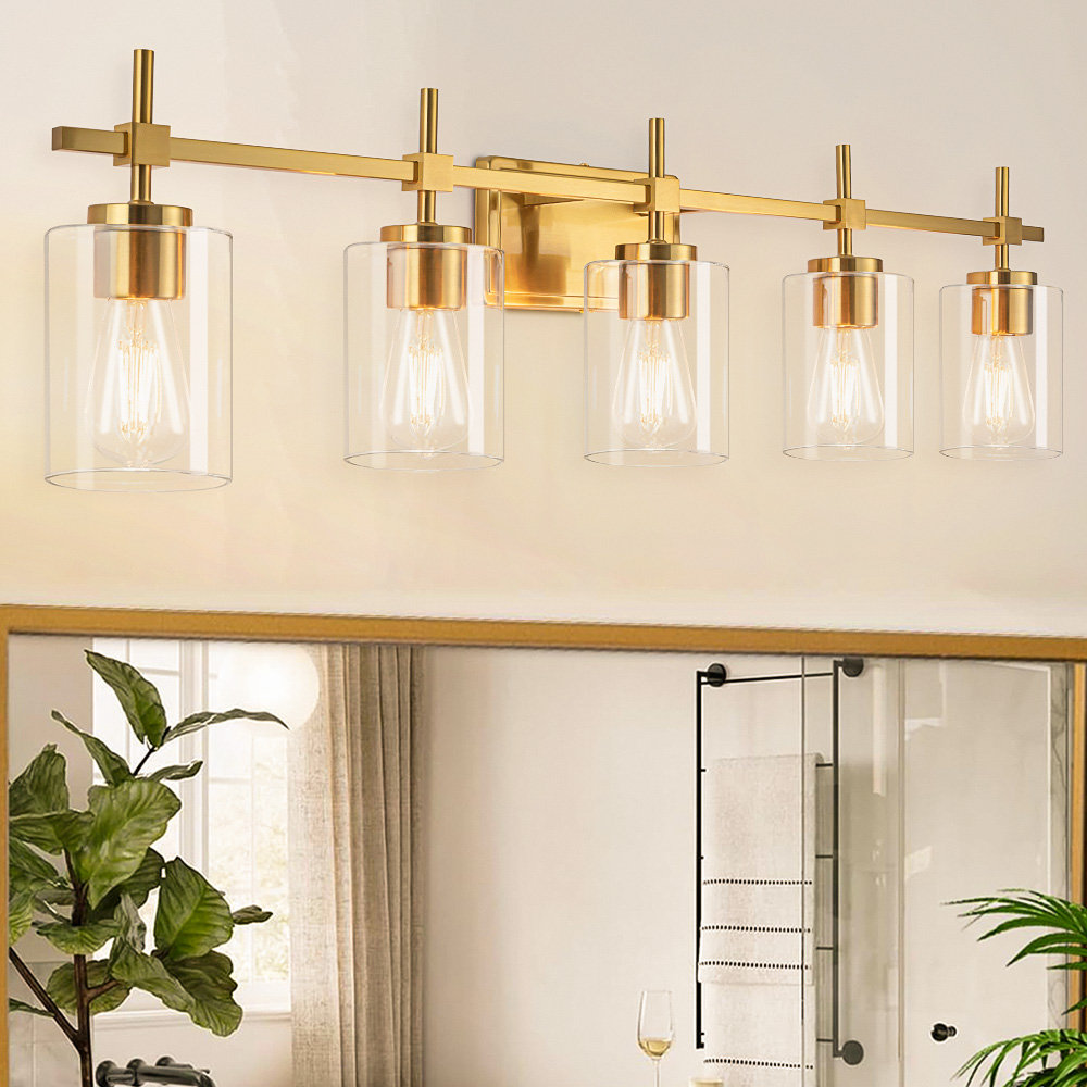 Breakwater Bay Aviara 5-Lights Dimmable Bathroom Vanity Light Modern ...