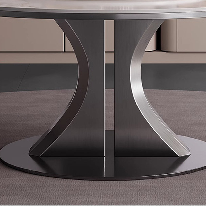 Table ronde et chaise de luxe simple et moderne, H 29,5 po x L 53,1 po x l 53,1 po