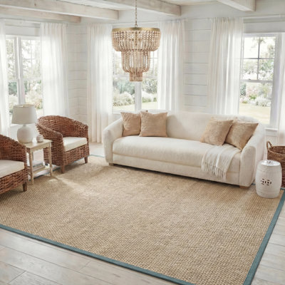 Auckland Natural/Light Blue Rug