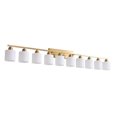 Luminaire de salle de bain moderne de 65 po avec abat-jour en verre opaque, applique murale de 65 po convenant aux miroirs de chambre à coucher, aux salons et aux couloirs