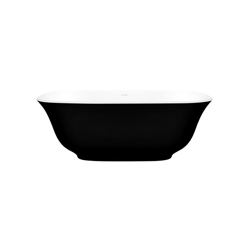 Amiata 59.75" x 28.625" Freestanding Soaking Bathtub with Void, Matted White, Yellow Gray - Matte