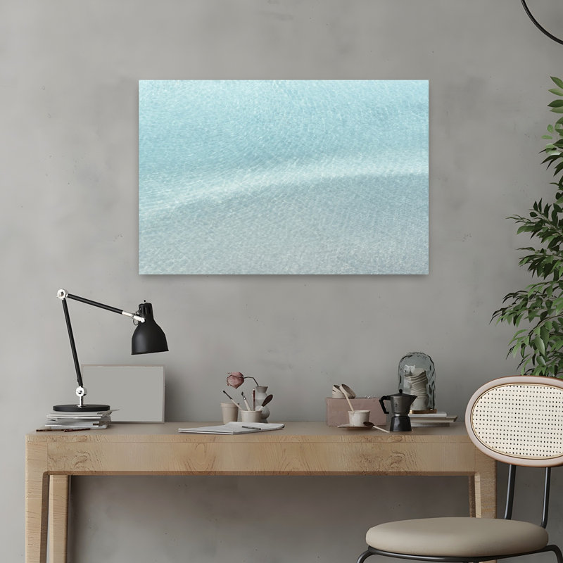 «Blue Water», art mural côtier abstrait et minimaliste, H 16 po x l 24 po