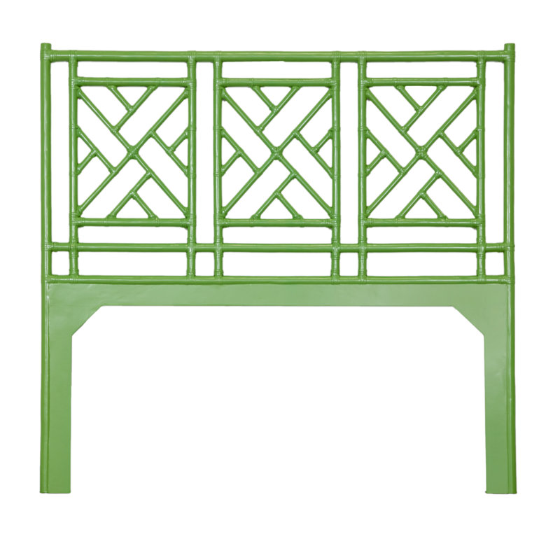 Tête de lit Chippendale à cadre ouvert, Vert vif, Lit double