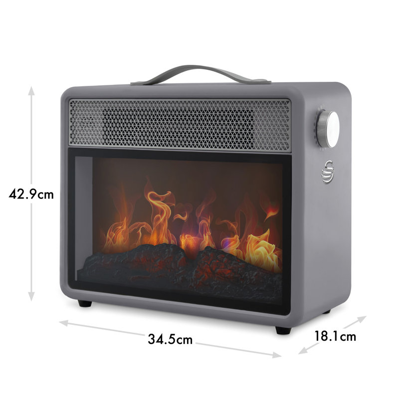 Swan 1800 Watt 6138 BTU Electric Compact Space Heater with Adjustable Thermostat
