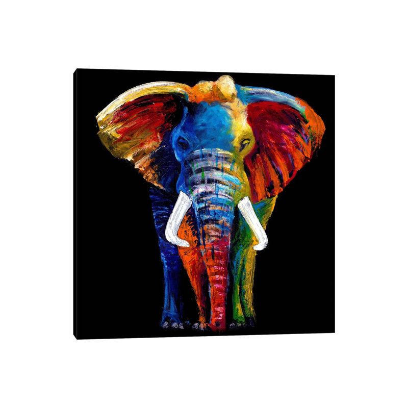 The Great Elephant by Clara Summer - Gallery-Wrapped Canvas Giclée on Canvas, 30.48 cm H x 30.48 cm W, Wrapped Canvas