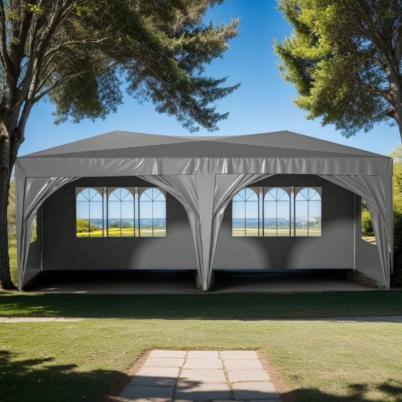 240.11'' W x 120.11'' D Steel Canopy, Gray, Gray
