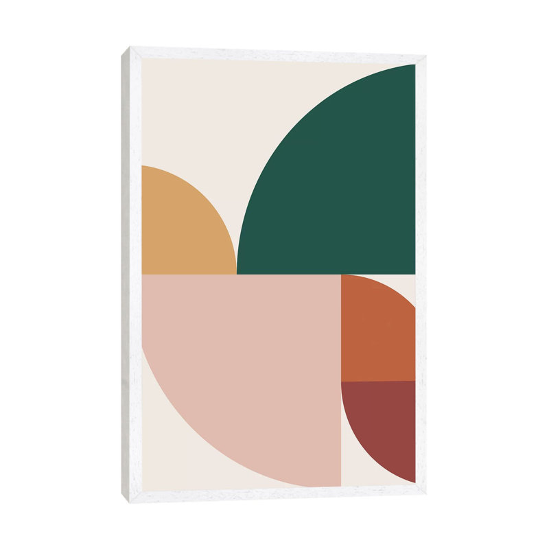 Abstract Geometric XI - Print on Canvas, 152.5 cm H x 101.5 cm W, White Framed