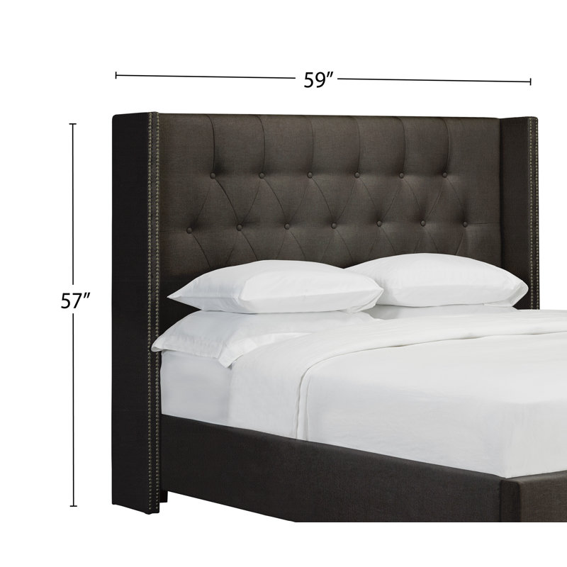 Syverson Upholstered Headboard, Full, Leather - Espresso