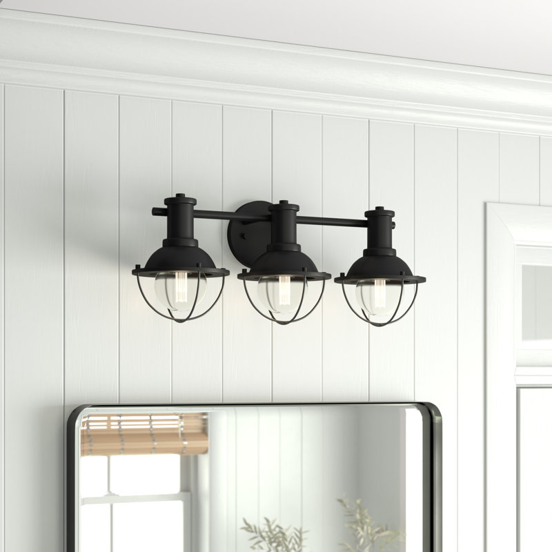 Perego 3-Light Dimmable Vanity Light, Matte Black