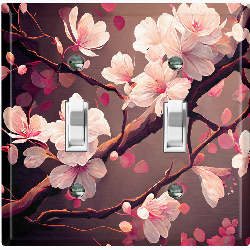 Plaque murale interrupteur à bascule Sakura