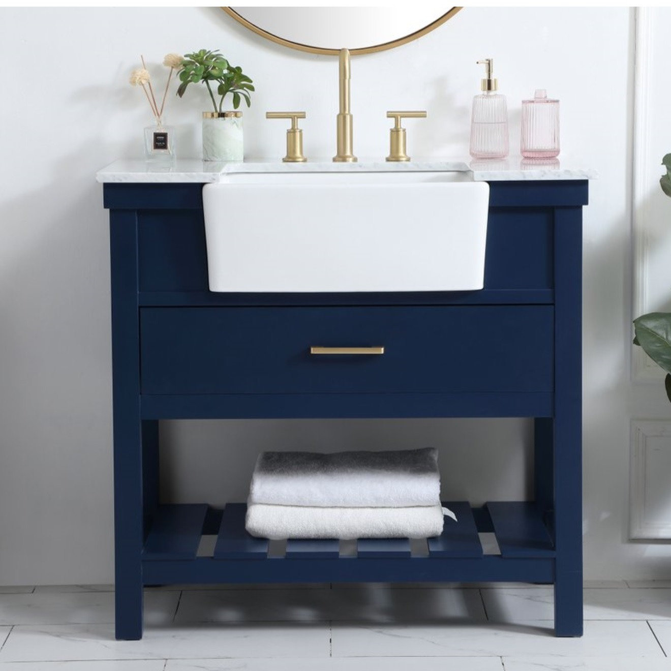 Pelaghia 36'' Single Bathroom Vanity, Blue