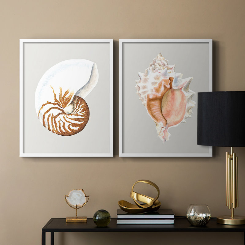 Nautilus - reproduction encadrée de qualité supérieure - prête à être accrochée - aucun clou requis - aucun clou requis