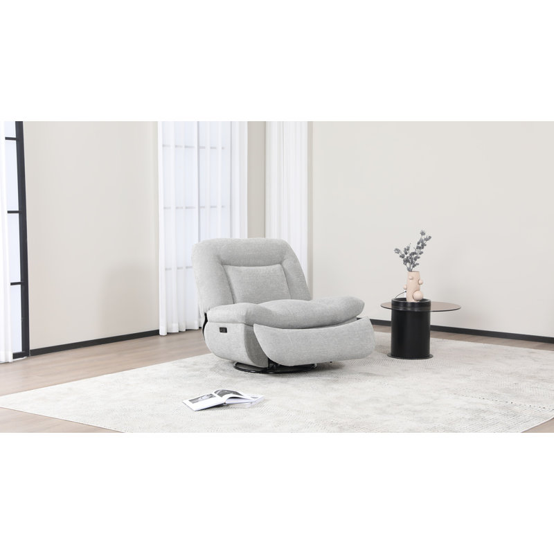 Bustamente Upholstered Accent Chair, Grey