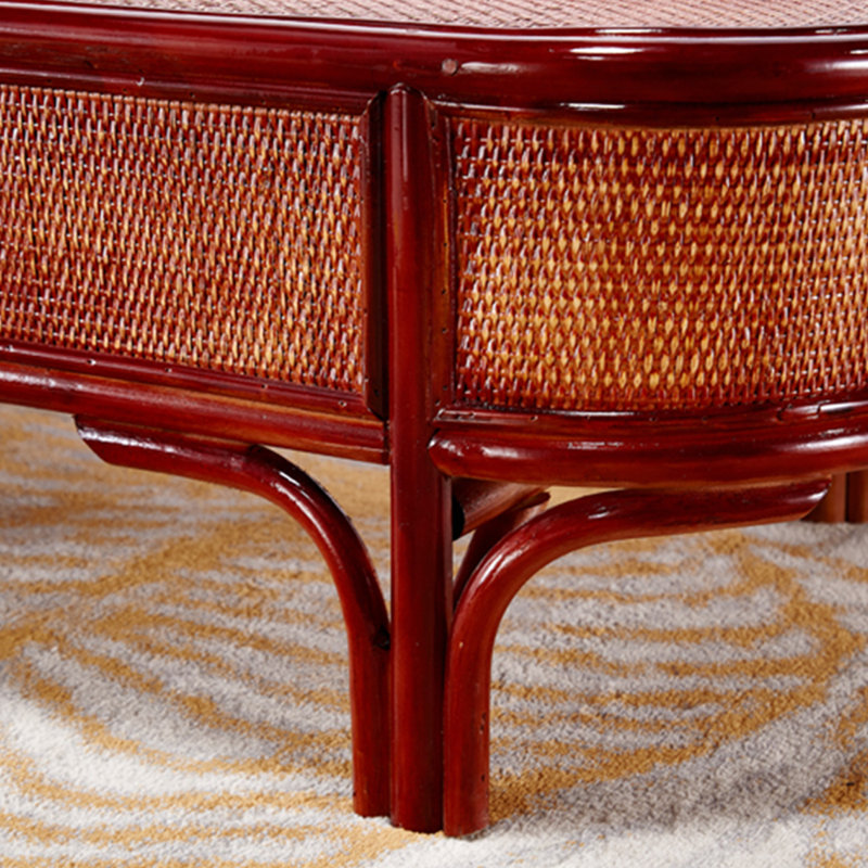 Solid wood woven chair, Right Hand Facing, Dark Brown